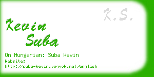 kevin suba business card